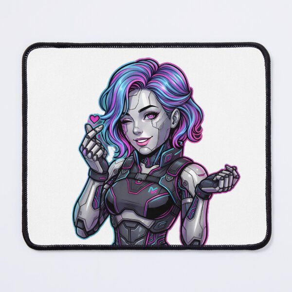 Item preview, Cyberpunk Mecha Anime Girl Finger Heart designed and sold by GlitchDripX.