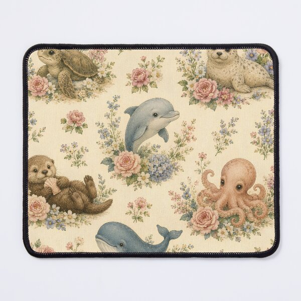 Item preview, Vintage Floral Baby Sea Animals designed and sold by StudioGomu.