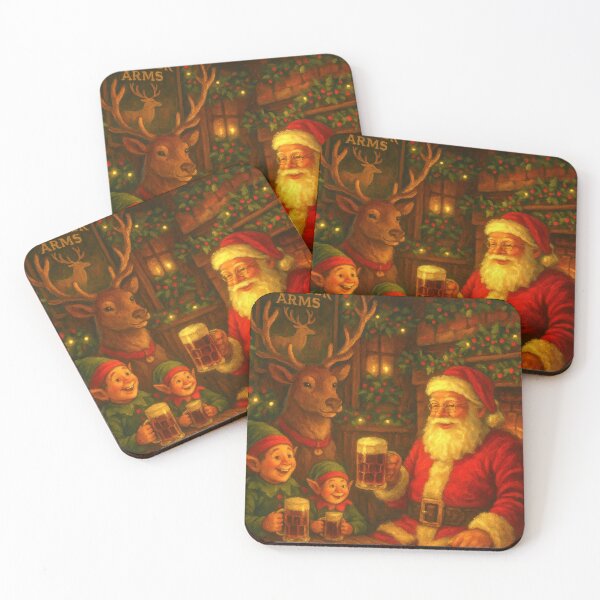 Item preview, Christmas at The Reindeer Arms – A Festive British Pub Scene designed and sold by kornkobart.