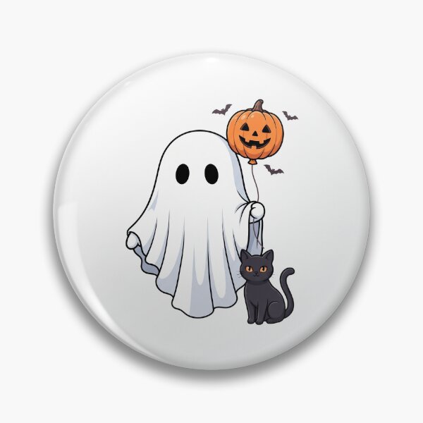 Item preview, Ghost with Pumpkin Balloon designed and sold by pintartipuduran.