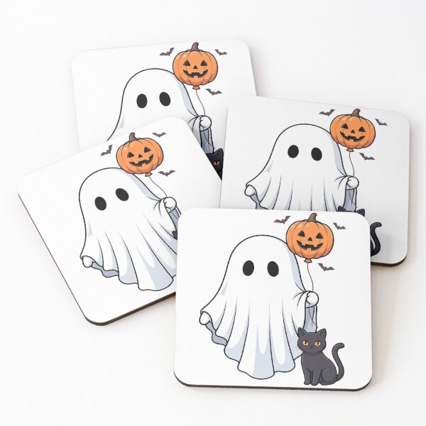 Item preview, Ghost with Pumpkin Balloon designed and sold by pintartipuduran.