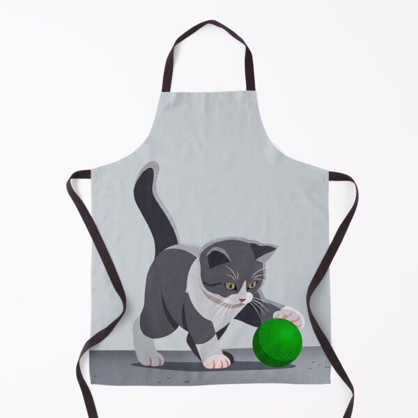 Item preview, Black and white kitten playing with a ball designed and sold by NorthNook.