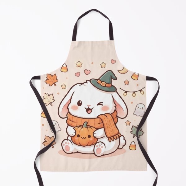 Item preview, Cute Kawaii Halloween Bunny with Pumpkin designed and sold by AMNAXstyle.