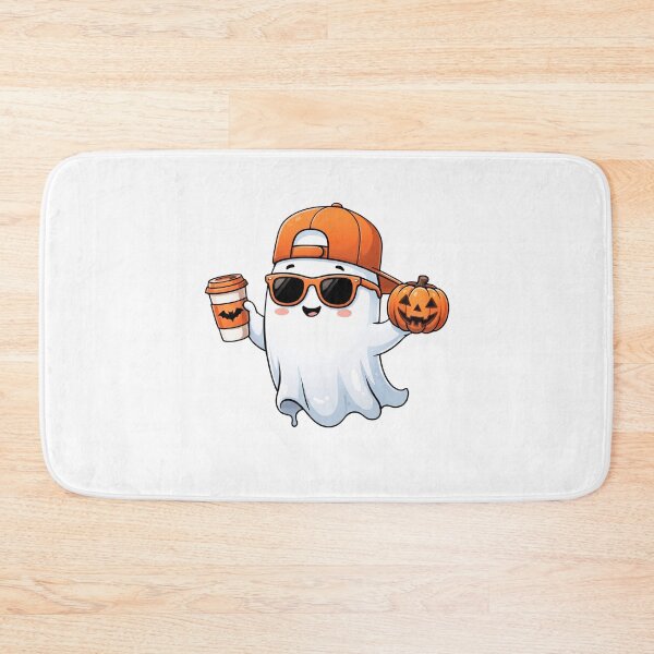 Item preview, Cool Ghost with Pumpkin and Coffee designed and sold by pintartipuduran.