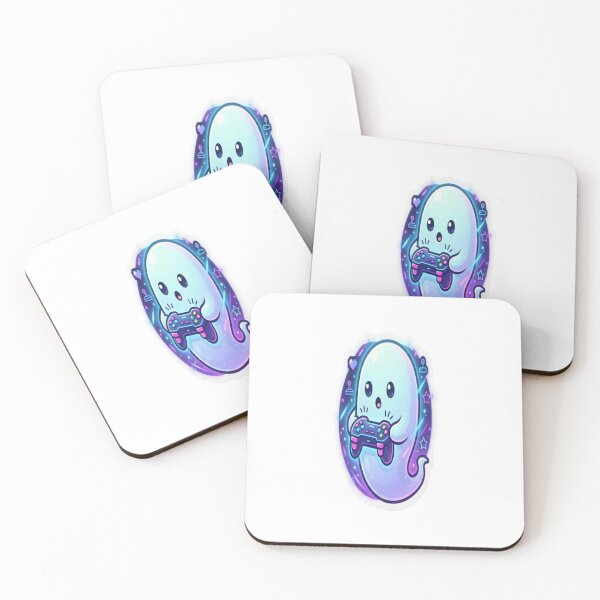 Item preview, Cute Gamer Ghost Sticker | Kawaii Gaming Ghost Controller Design designed and sold by AdityaShop18.