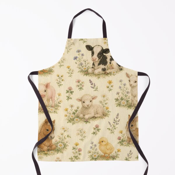 Item preview, Vintage Floral Baby Farm Animals designed and sold by StudioGomu.
