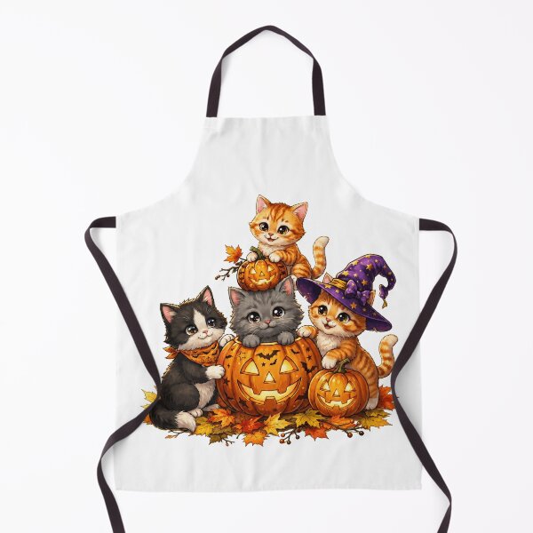 Item preview, Playful Halloween Kittens with Pumpkins designed and sold by pintartipuduran.