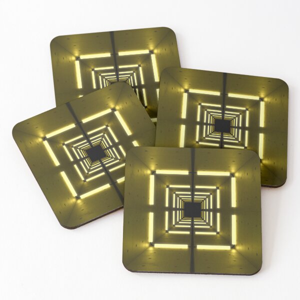 Item preview, Square Tunnel & Yellow Neon Lights designed and sold by Electric Shock!! Design.