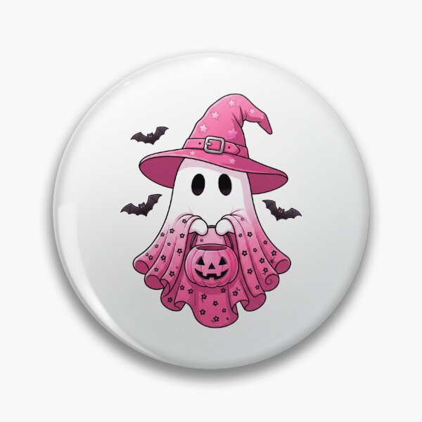 Item preview, Ghost with Witch Hat and Bats designed and sold by pintartipuduran.