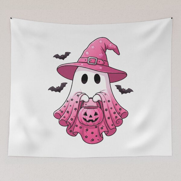 Item preview, Ghost with Witch Hat and Bats designed and sold by pintartipuduran.