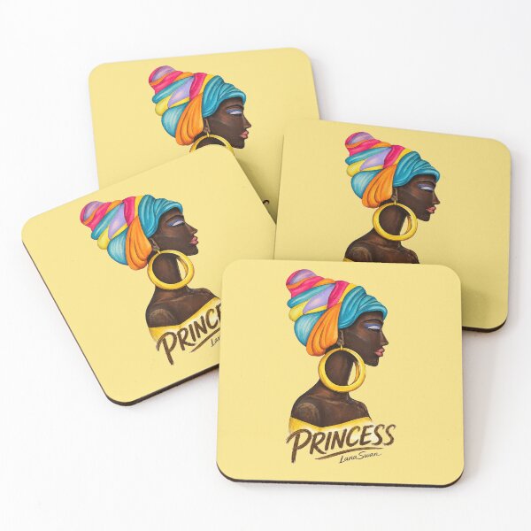 Item preview, PRINCESS | Melanin Art Portrait | Yellow Edition by Lana Swan designed and sold by BlueberrySwan.