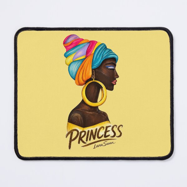 Item preview, PRINCESS | Melanin Art Portrait | Yellow Edition by Lana Swan designed and sold by BlueberrySwan.