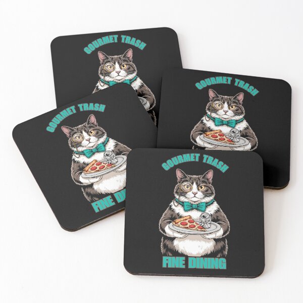 Item preview, Gourmet Trash Fine Dining - Fancy Cat Meme designed and sold by LeSoniPapaPrint.