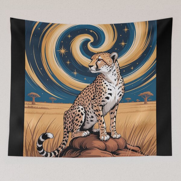 Item preview, Starry Night Cheetah – Savanna Swirl Sentinel v2 designed and sold by DBWStudios.