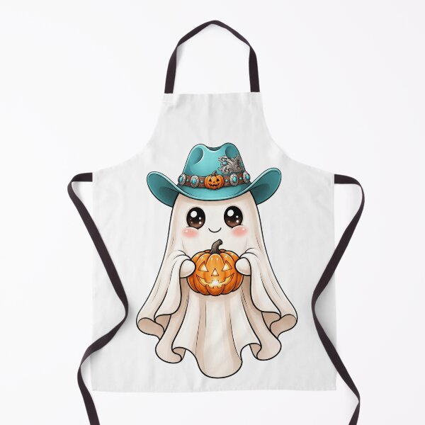 Item preview, Ghost with Cowboy Hat and Pumpkin designed and sold by pintartipuduran.
