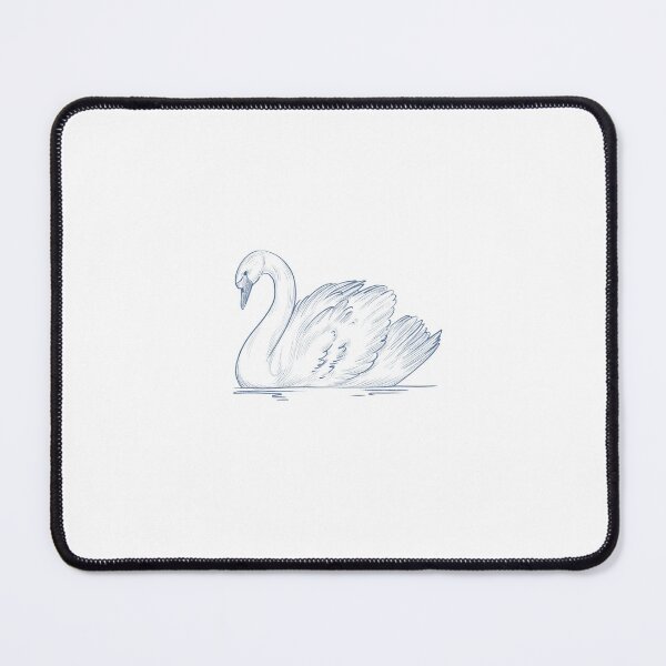 Item preview, Elegant Swan Sketch | Vintage Blue Line Art | Minimalist Bird Illustration | French Cottagecore Wall Art designed and sold by NOUURRRR.