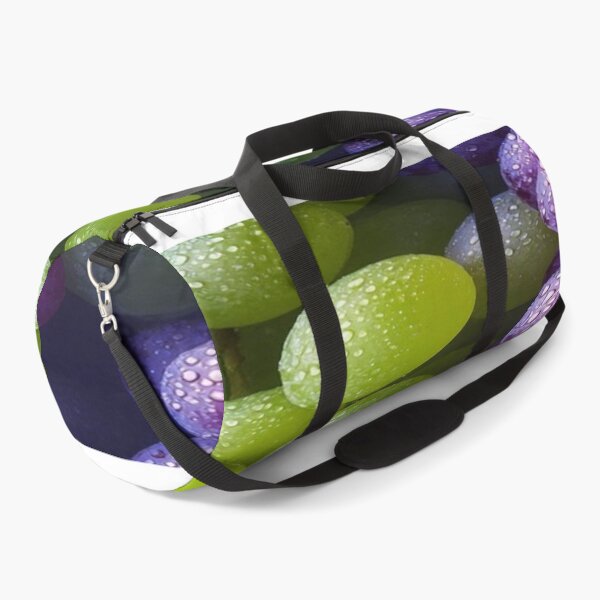Item preview, The Pearly Freshness of Golden Bunches, Fresh Grapes & Dewdrops - Green and Purple Bunches Macro designed and sold by RAYBIL.