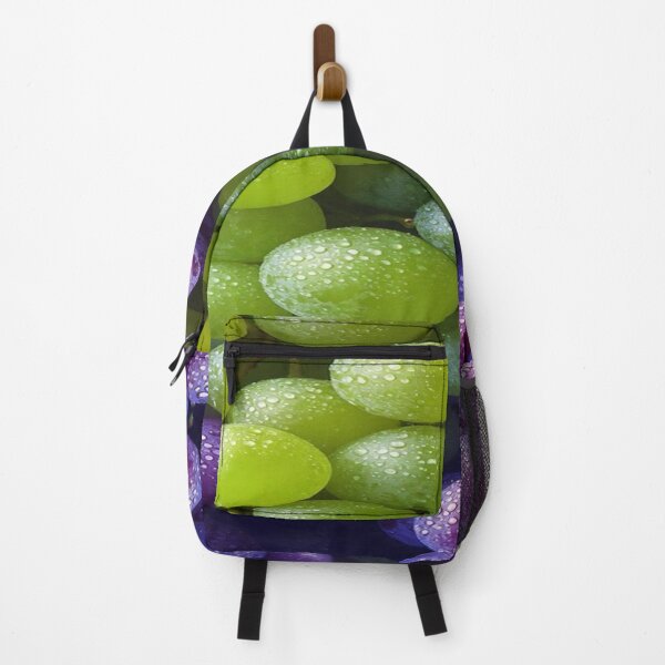 Item preview, The Pearly Freshness of Golden Bunches, Fresh Grapes & Dewdrops - Green and Purple Bunches Macro designed and sold by RAYBIL.