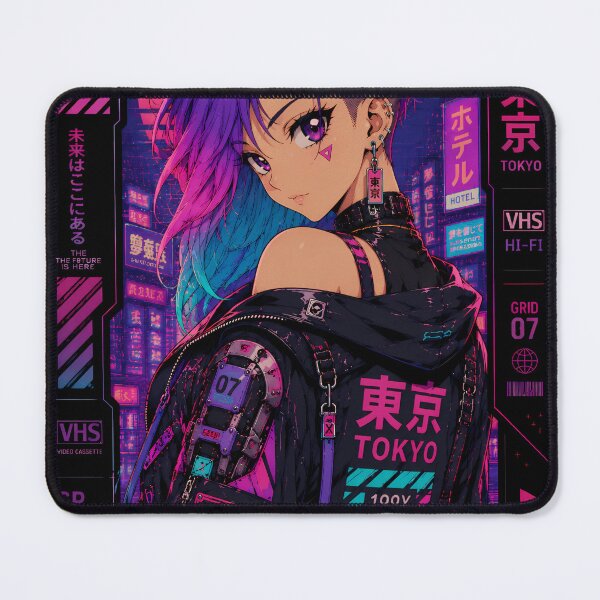 Item preview, Cyberpunk VHS Girl - Retro Anime Aesthetic designed and sold by Apocalyptic Art Studio.