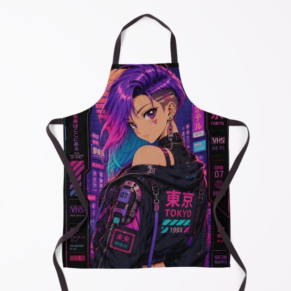 Item preview, Cyberpunk VHS Girl - Retro Anime Aesthetic designed and sold by Apocalyptic Art Studio.