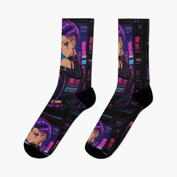 Item preview, Cyberpunk VHS Girl - Retro Anime Aesthetic designed and sold by Apocalyptic Art Studio.
