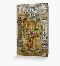 ANATOMY OCCULTUS : Vintage Abstract Body Print Greeting Card