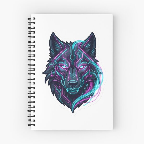 Item preview, Cyber Neon Wolf Sticker – Futuristic Synthwave Wolf Head Decal designed and sold by AdityaShop18.