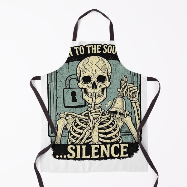 Item preview, Listen to the Sound of Silence Skeleton Vintage Gothic Graphic T-Shirt | Dark Humor Skull Design designed and sold by designbyuzi.