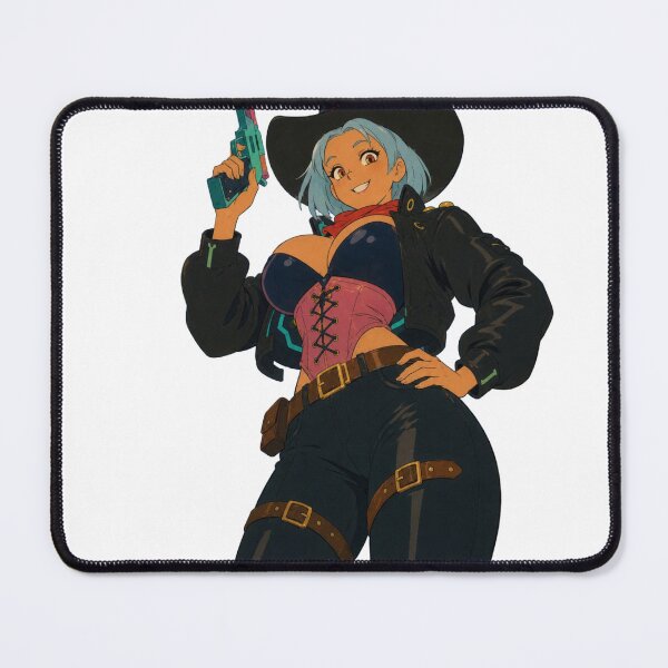Item preview, Cyber Cowgirl Pin-Up | Original Anime Inspired Western Illustration designed and sold by  Hollow Moon Studios..