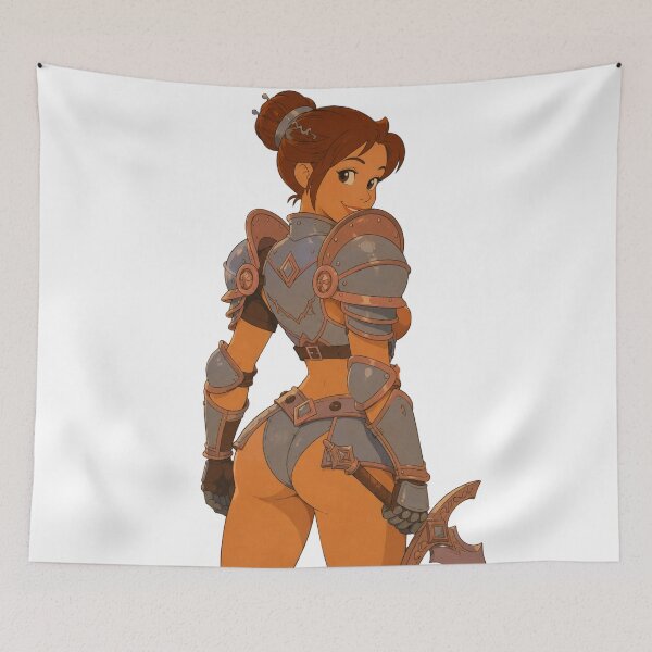Item preview, Fantasy Knight Pin-Up Girl | Original Medieval Warrior Illustration designed and sold by  Hollow Moon Studios..