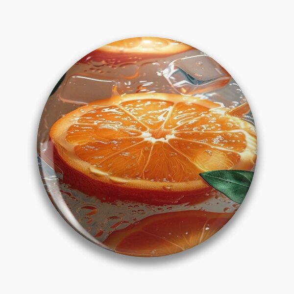Item preview, The Perfect Summer Iced Moment, Frozen Orange Slices & Ice Cubes - Refreshing Summer Design with Green Leaves designed and sold by RAYBIL.