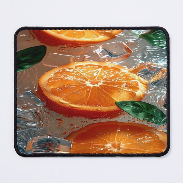 Item preview, The Perfect Summer Iced Moment, Frozen Orange Slices & Ice Cubes - Refreshing Summer Design with Green Leaves designed and sold by RAYBIL.