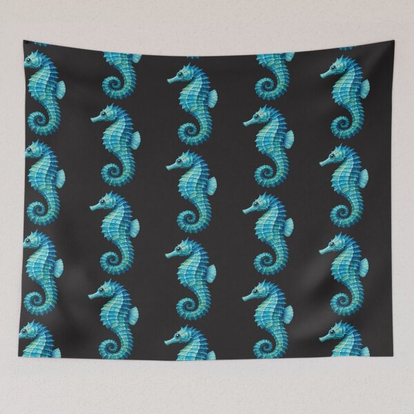 Item preview, Blue and Green Seahorse designed and sold by shorethings.