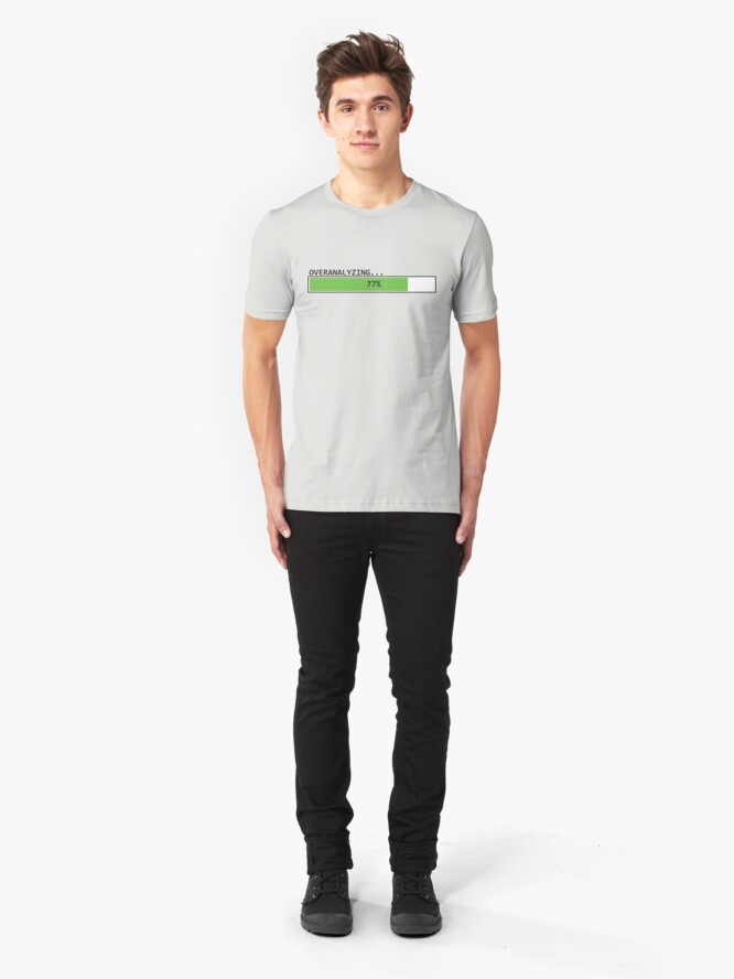 Alternate view of Overanalyzing in Progress Slim Fit T-Shirt