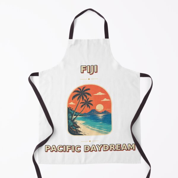 Item preview, Fiji Pacific Daydream Retro Lagoon Travel Graphic designed and sold by Freshloop Studio | Whimsical Vintage Art.