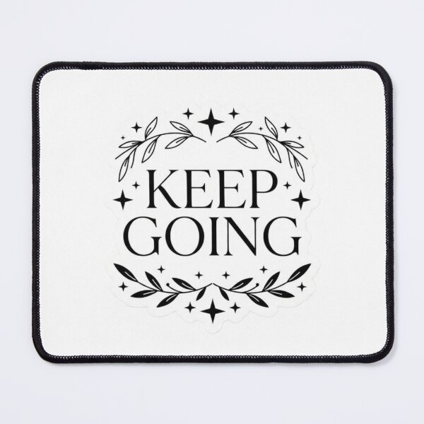 Item preview, Keep Going Motivational Quote Sticker | Minimalist Black & White Inspirational Decal | Aesthetic Positive Mindset Vinyl Sticker designed and sold by AdityaShop18.
