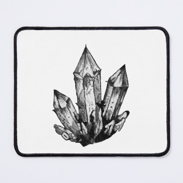 Item preview, Mystical Crystal Cluster | Gothic Blackwork Illustration  designed and sold by Marianarcezar.