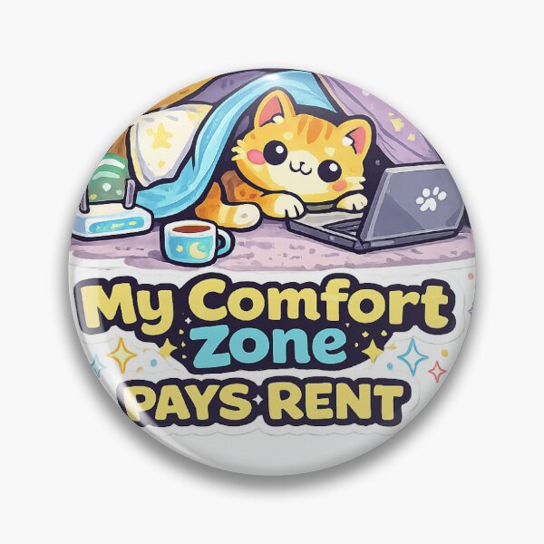 Item preview, My Comfort Zone Pays Rent Funny Cat Sticker designed and sold by dearstickers.