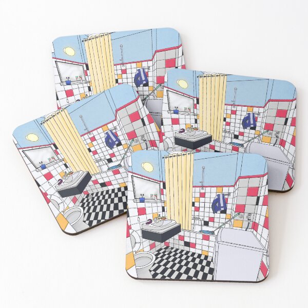 Item preview, Colorful Bathroom sketch designed and sold by kallyfactory.