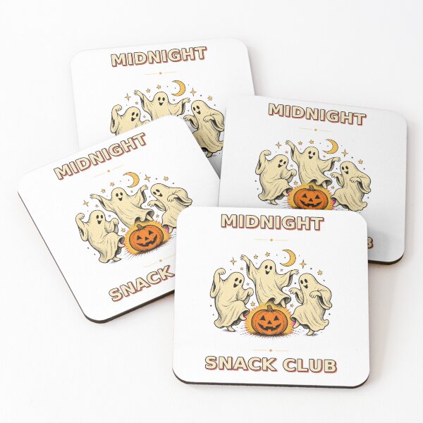 Item preview, Midnight Snack Club Dancing Ghosts Retro Halloween designed and sold by Freshloop Studio | Whimsical Vintage Art.