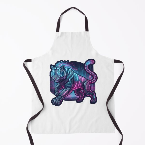 Item preview, Cyberpunk Neon Tiger Sticker | Futuristic Robotic Tiger | Sci-Fi AI Animal Vinyl Decal | Synthwave Tech Art designed and sold by AdityaShop18.