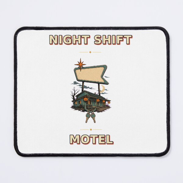 Item preview, Night Shift Motel Retro Halloween Roadside Graphic designed and sold by Freshloop Studio | Whimsical Vintage Art.