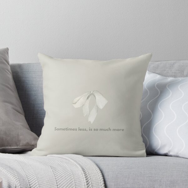 Item preview, Sometimes Less Is So Much More | Minimalist Coquette Bow Quote | Neutral Beige Aesthetic Wall Art designed and sold by NOUURRRR.