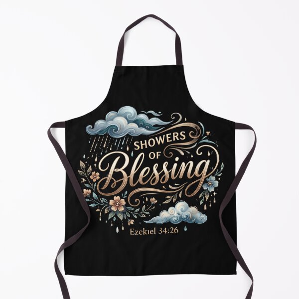 Item preview, Showers of Blessing | Ezekiel 34:26 | Christian Floral Scripture Design | Faith-Inspired Christian Gift designed and sold by KINGDOM GOLD STUDIO.