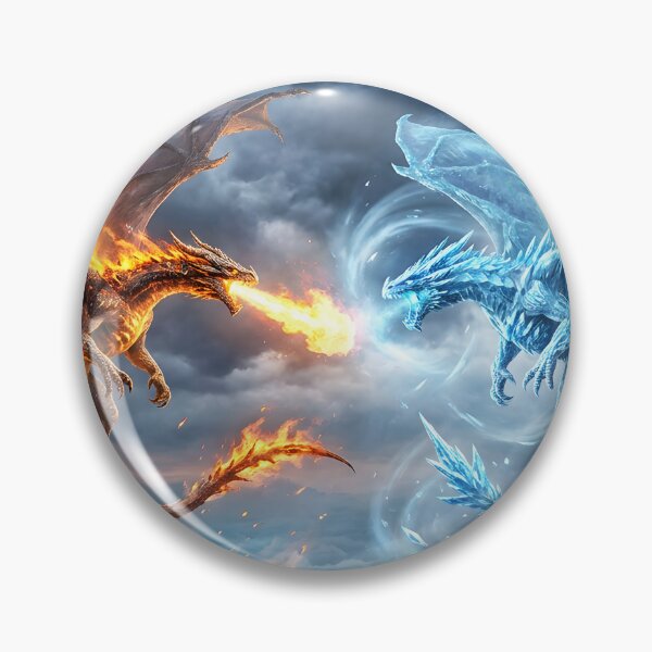 Item preview, Fire & Ice - Clash of the Elemental Dragons designed and sold by zakvisuals.