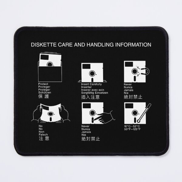 Item preview, 5 1/4" Diskette Care And Handling Information - White designed and sold by ABSTRACT-IVISM.