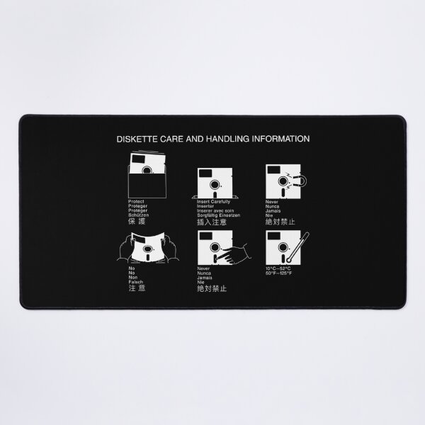 Item preview, 5 1/4" Diskette Care And Handling Information - White designed and sold by ABSTRACT-IVISM.