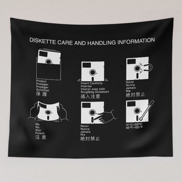 Item preview, 5 1/4" Diskette Care And Handling Information - White designed and sold by ABSTRACT-IVISM.