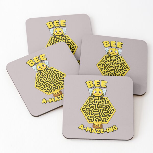 Item preview, Bee Maze Cute Pollinator Honeycomb Pattern designed and sold by MystiMagica.