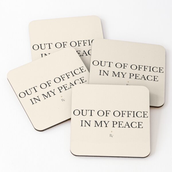 Item preview, Out of Office. In My Peace. – Minimalist Typography Shirt | Quiet Luxury Aesthetic designed and sold by BeaVibes.